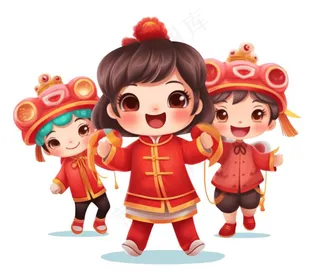 可爱福娃新年形象