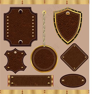 皮革皮具矢量素材