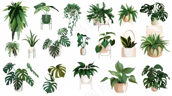 室内盆栽绿植装饰品类摄影图