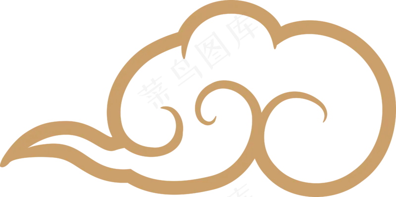 中式传统PNG免扣祥云中国风古典云吉祥图案工笔画创意素材 