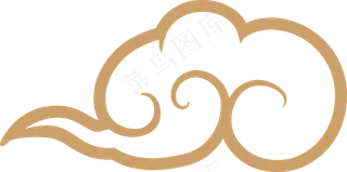 中式传统PNG免扣祥云中国风古典云吉祥图案工笔画创意素材