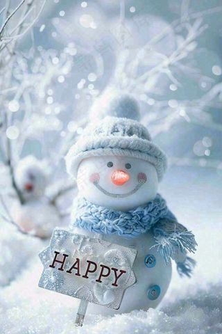 冬天白雪世界可爱雪人木牌欢迎唯美立冬小雪大雪冬至摄影图