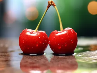 红樱桃车厘子水果新鲜摄影图