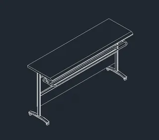 折叠条桌CAD模型
