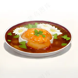 橙色果冻糕点美食西式72