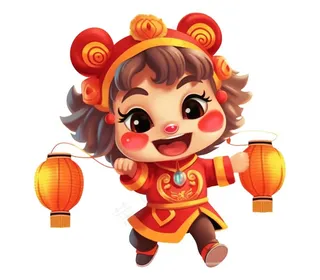 可爱福娃新年形象