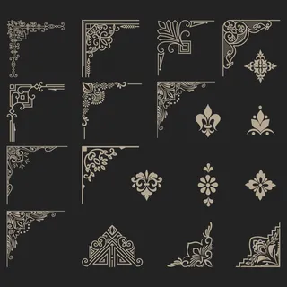 花纹装饰矢量免扣AI素材