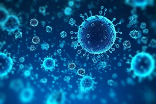 医疗细菌病毒细胞3D渲染图