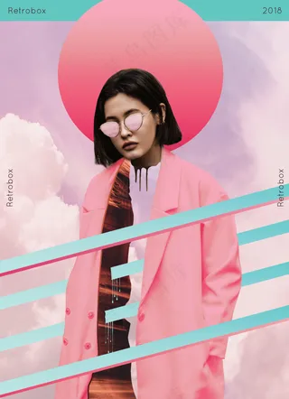 人物剪影(6)彩色高端艺术海报