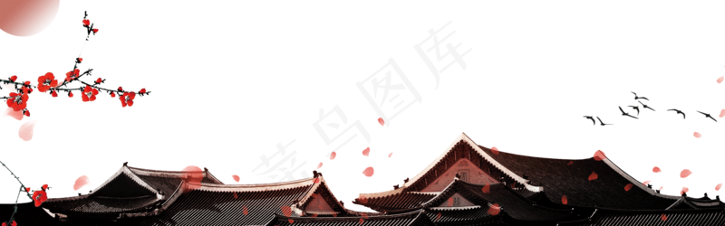 中式水墨PSD分层古风banner模板72psd模版下载