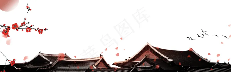 中式水墨PSD分层古风banner模板72psd模版下载