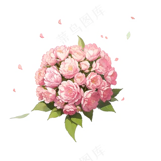 粉色花朵桃花玫瑰免抠素材44