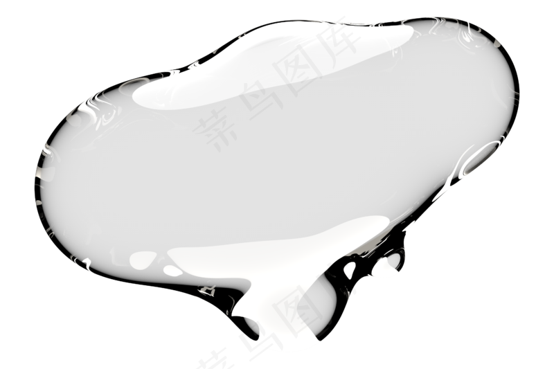 高清日系极简逼真透明水滴液体气泡水珠空气感png免扣素材 (