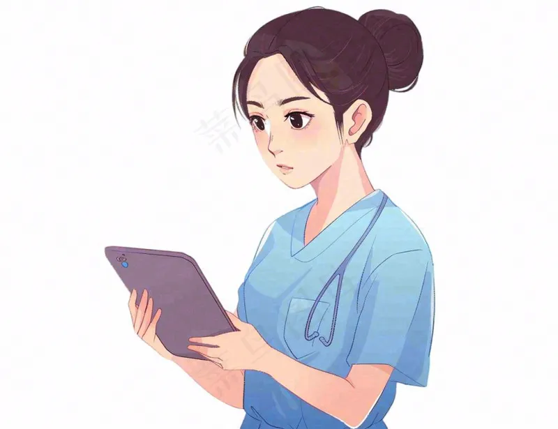 医疗医生护士人物卡通插画免抠(1248x960)