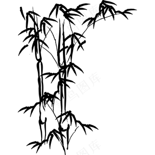 中国风水墨竹子图片古风竹叶竹林水彩手绘插画PNG免扣设计