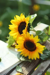 向日葵向阳鲜花摄影图