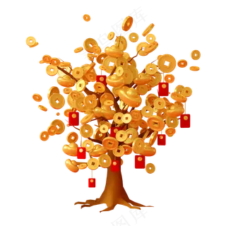 发财树插画 福气插图