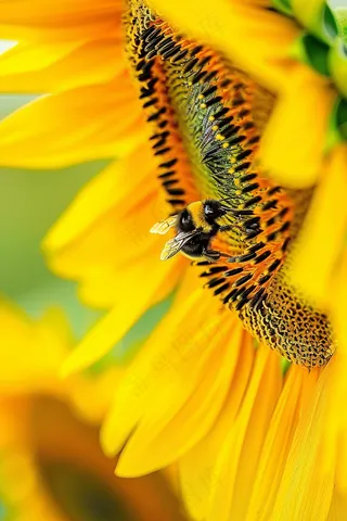 向日葵向阳鲜花摄影图