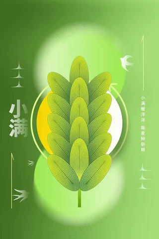 小满节气传统海报