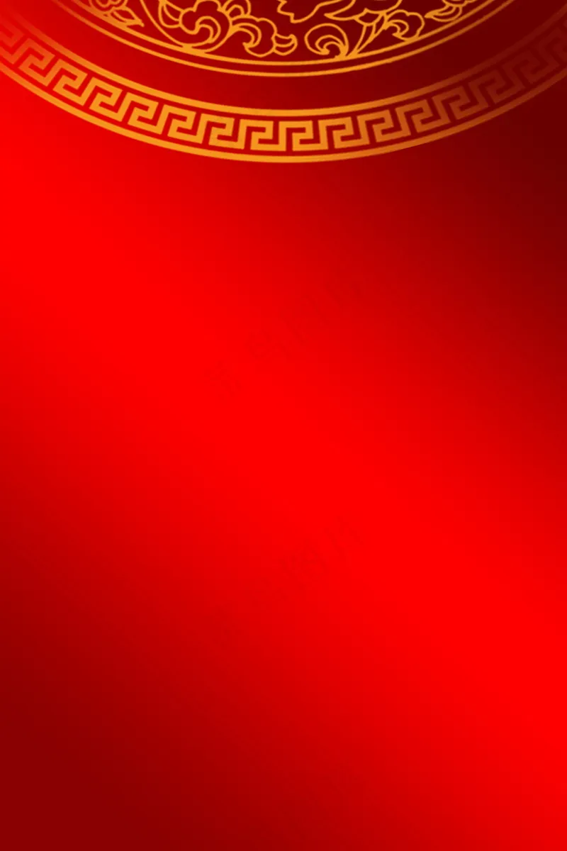 龙纹福寿纹红色渐变背景psd模版下载