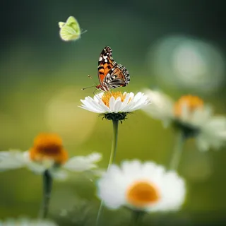 蝴蝶春天花丛蝶恋花摄影图