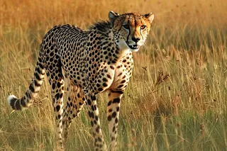 草原上的猎豹国家保护动物非洲摄影图