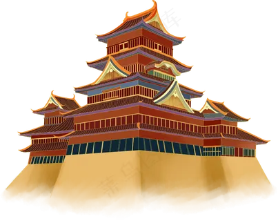 国风鼓楼宝塔素材2