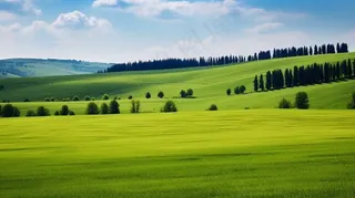 新疆春天草原风光大自然风景摄影图