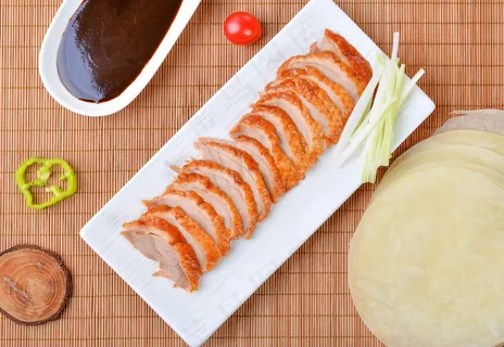 切片烤鸭美食小吃