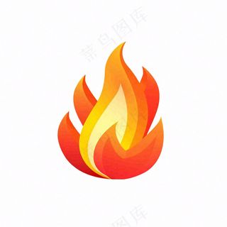 火焰明火火堆卡通插画免抠