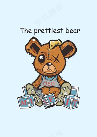 小熊娃娃 破旧破烂