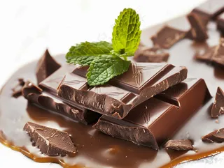 巧克力薄荷摄影图
