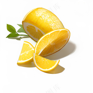 金色橙子诱人水果素材