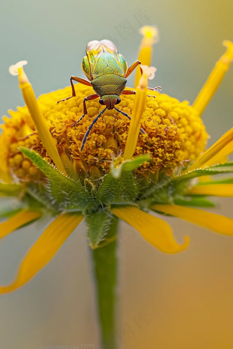 春天花朵上的昆虫摄影图(2688x4032)