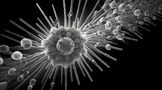 医疗细菌病毒细胞3D渲染图
