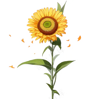 黄色向日葵免抠素材59