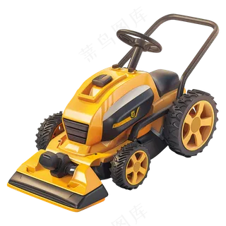 免抠黄色的除草机