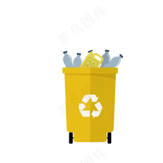 免抠黄色垃圾桶