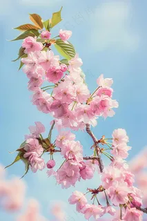 春日樱花花朵摄影图