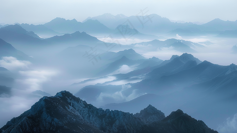 祖国山河山川连绵摄影图(4368x2448)