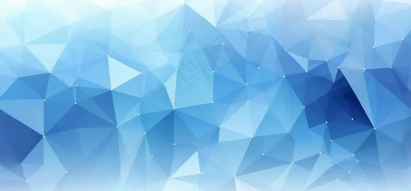 蓝色几何多边形科技时尚炫彩海报背景图(1616x752)