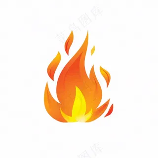 火焰明火火堆卡通插画免抠