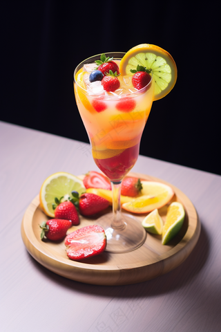 水果柠檬茶奶茶果茶下午茶摄影图