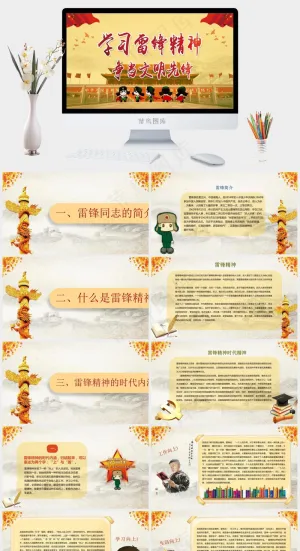 学习雷锋公益宣传PPT模板预览图