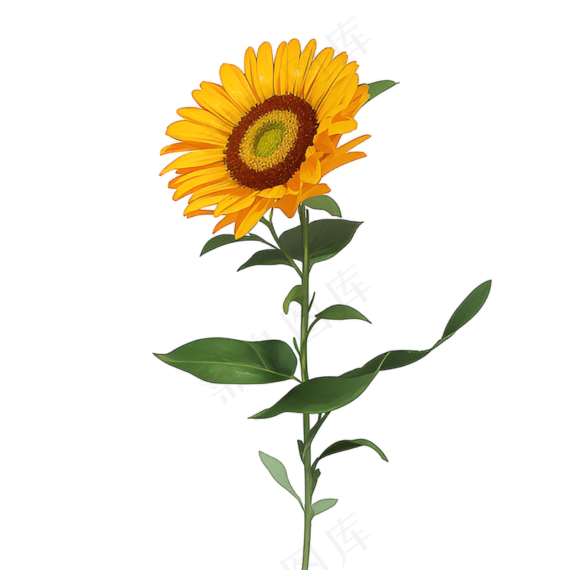 黄色向日葵免抠素材36