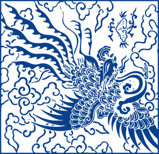 古代青花瓷图案花纹中国风图案祥云纹理传统图腾PNG免扣素材