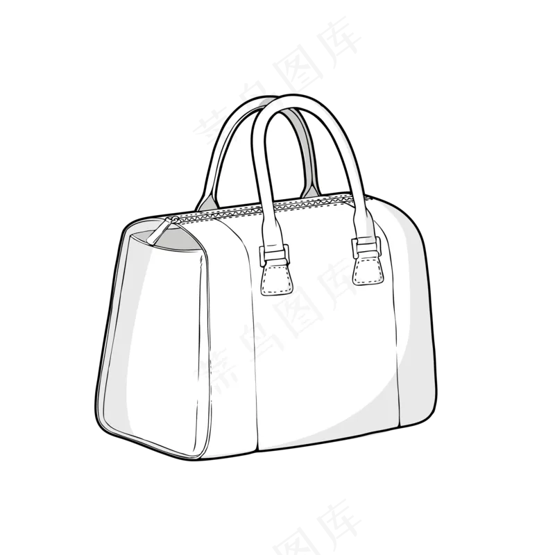 免抠素描包包图稿