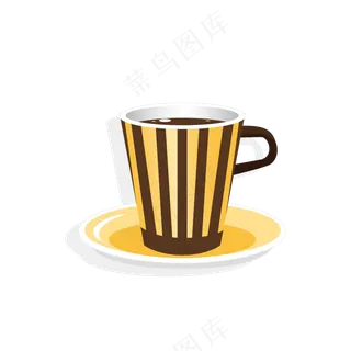 免抠黄色咖啡杯