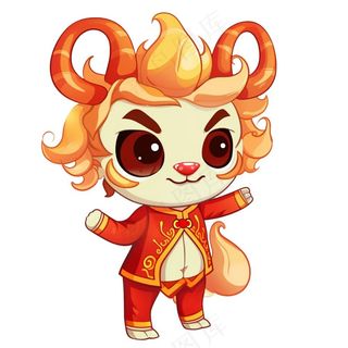 新春新年吉祥物生肖龙年卡通人物插画免抠
