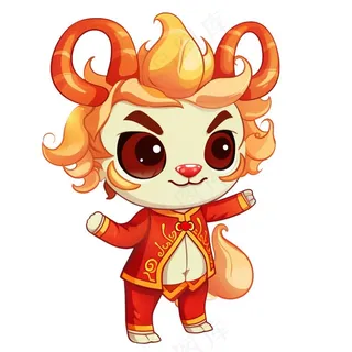 新春新年吉祥物生肖龙年卡通人物插画免抠